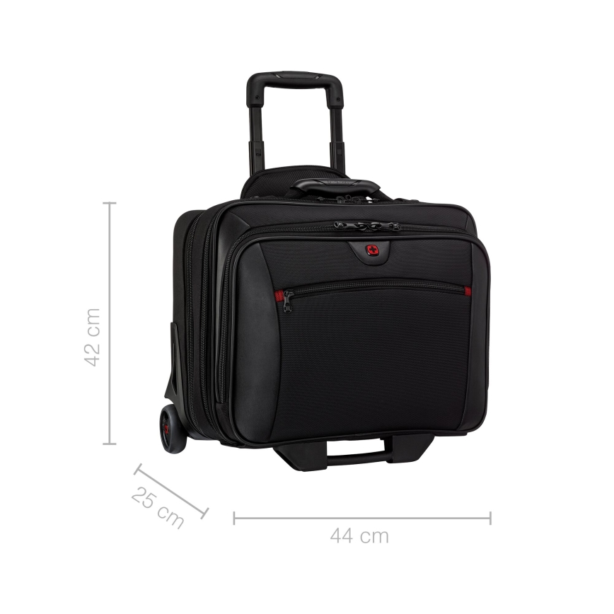 Wenger - Maleta de viaje con ruedas 23 l 17" + bolsa para portátil 15,4" Potomac negro