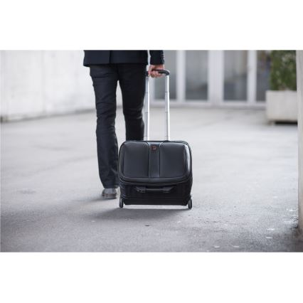 Wenger - Maleta de viaje con ruedas 25 l 17" + bolsa para portátil 15,6" Patriot negro