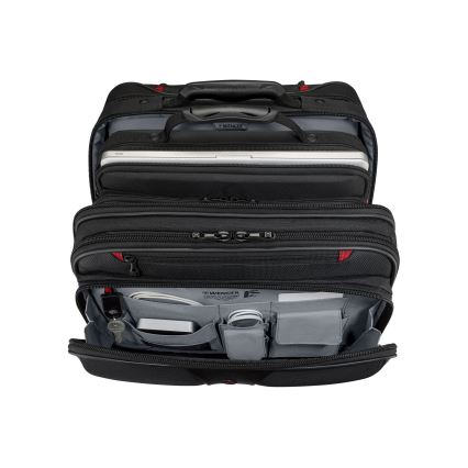 Wenger - Maleta de viaje con ruedas 25 l 17" + bolsa para portátil 15,6" Patriot negro
