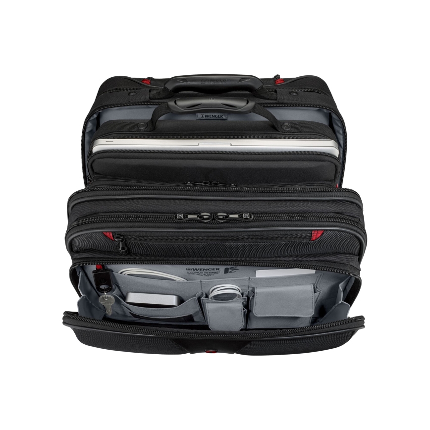 Wenger - Maleta de viaje con ruedas 25 l 17" + bolsa para portátil 15,6" Patriot negro