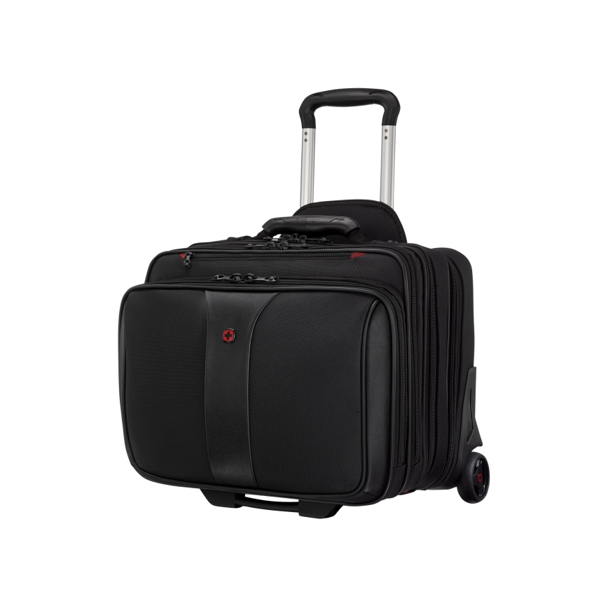 Wenger - Maleta de viaje con ruedas 25 l 17" + bolsa para portátil 15,6" Patriot negro