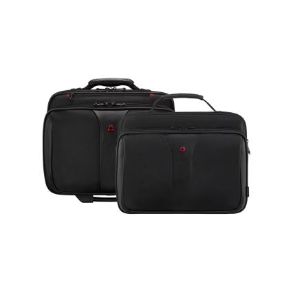 Wenger - Maleta de viaje con ruedas 25 l 17" + bolsa para portátil 15,6" Patriot negro