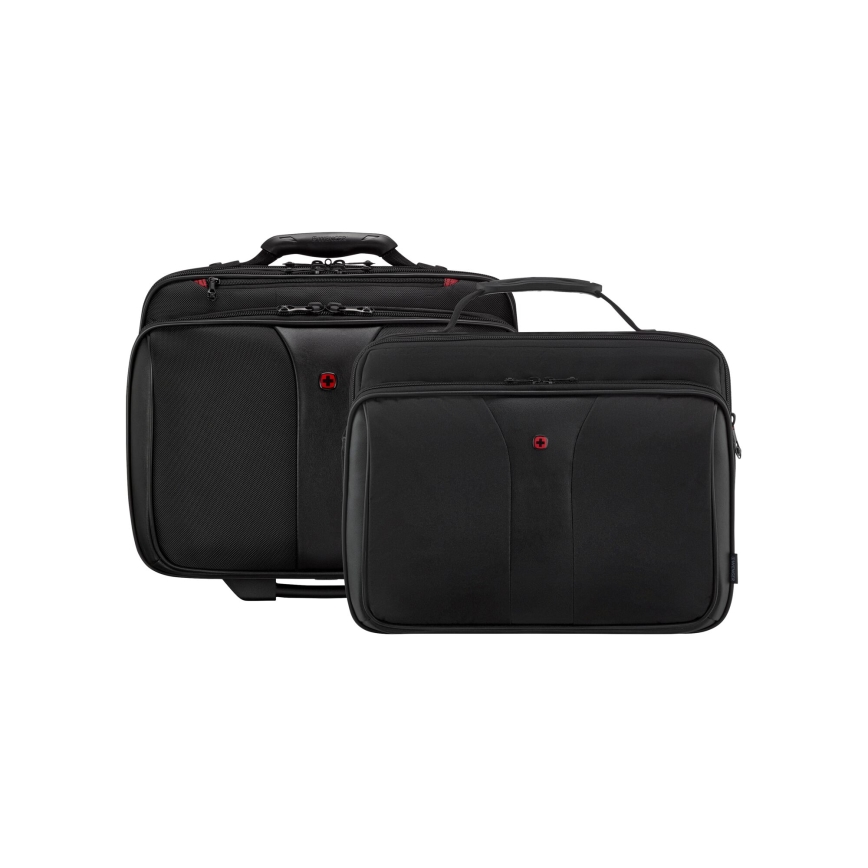 Wenger - Maleta de viaje con ruedas 25 l 17" + bolsa para portátil 15,6" Patriot negro