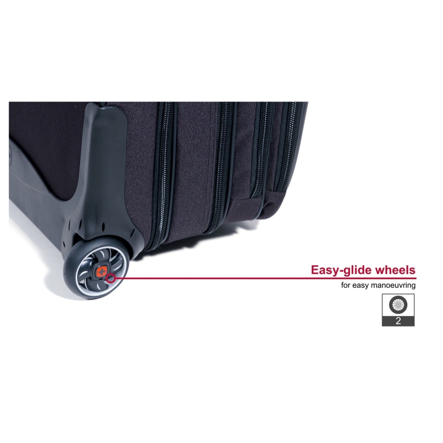 Wenger - Maleta de viaje con ruedas 25 l 17" + bolsa para portátil 15,6" Patriot negro