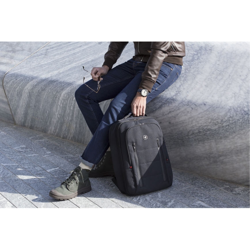 Wenger - Mochila para portátil 16 l 16 con bolsillo para tableta 12 City Traveler negro