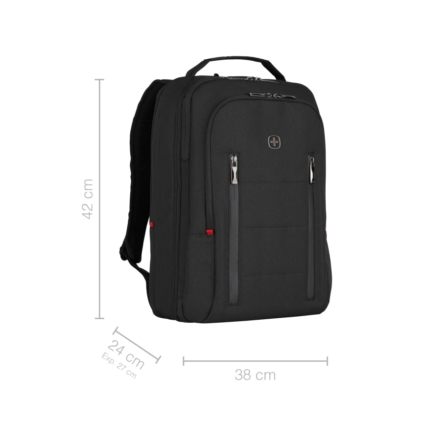 Wenger - Mochila para portátil 16 l 16 con bolsillo para tableta 12 City Traveler negro