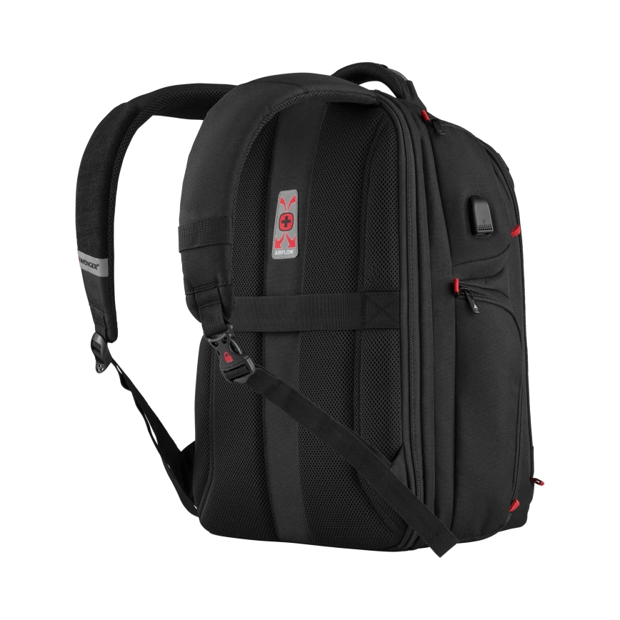 Wenger - Mochila para portátil 29 l 17,3'' con bolsillo para tableta 12 Reproductor One negro