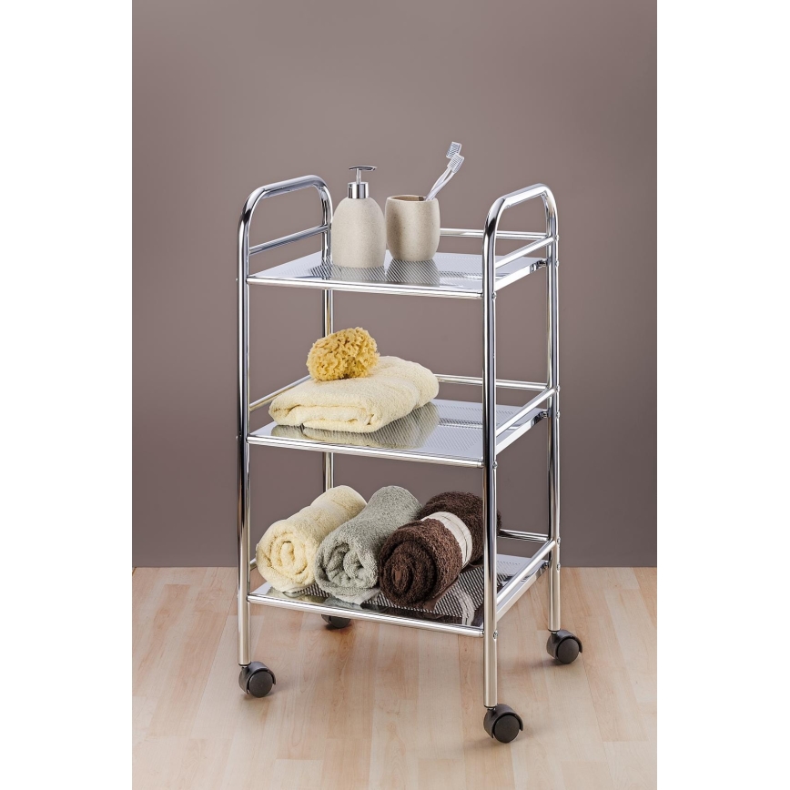 WENKO 12285100 - Carrito EXCLUSIVE 41x75 cm cromado brillante
