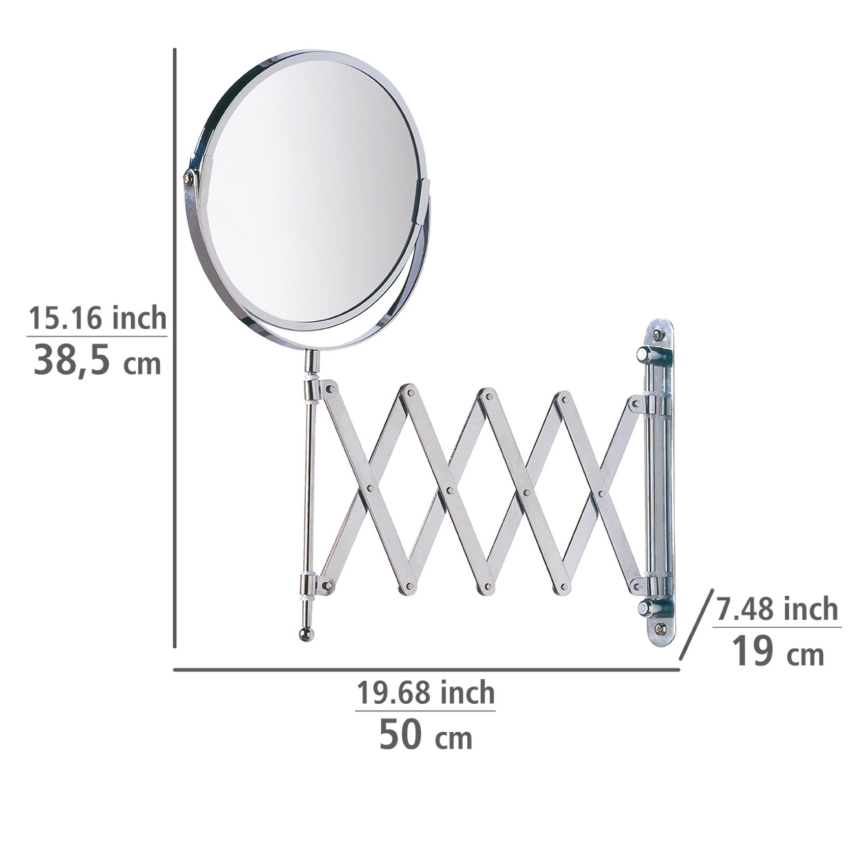 WENKO 15165100 - Espejo de maquillaje EXCLUSIVE 19x38,5 cm cromado brillante
