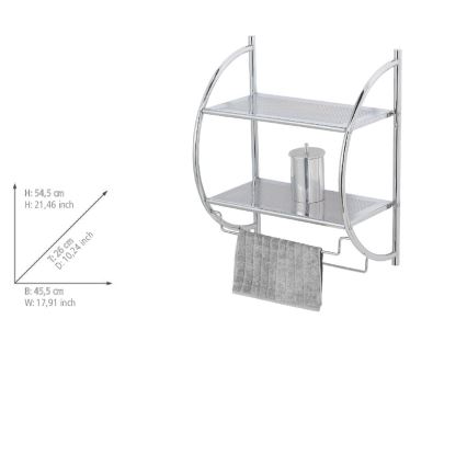 WENKO 15173100 - Repisa EXCLUSIVE 45,5 x 54,5 cm cromo brillante