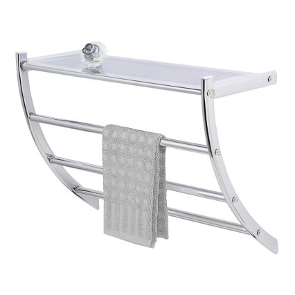 WENKO 15578100 - Toallero de pie PESCARA 56x46 cm cromado brillante