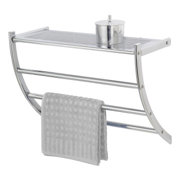 WENKO 15578100 - Toallero de pie PESCARA 56x46 cm cromado brillante