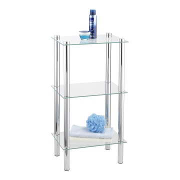 WENKO 15851100 - Estantería YAGO 40x74 cm plateada/transparente
