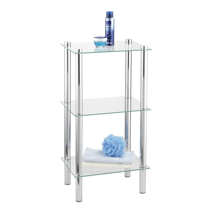 WENKO 15851100 - Estantería YAGO 40x74 cm plateada/transparente