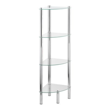 WENKO 15852100 - Estantería YAGO 30x104 cm acero inoxidable/plateado/transparente