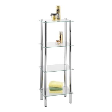 WENKO 15853100 - Estantería YAGO 40x104 cm acero inoxidable/plateado/transparente