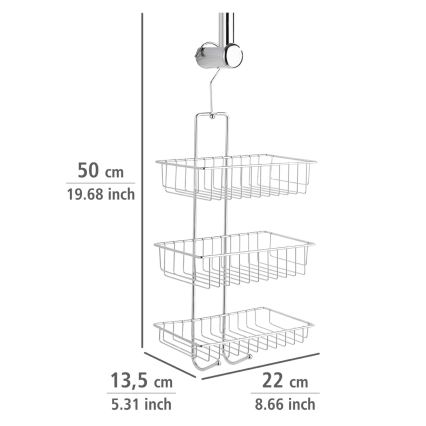 WENKO 15888100 - Repisa NIVALA 22x50 cm cromo brillante
