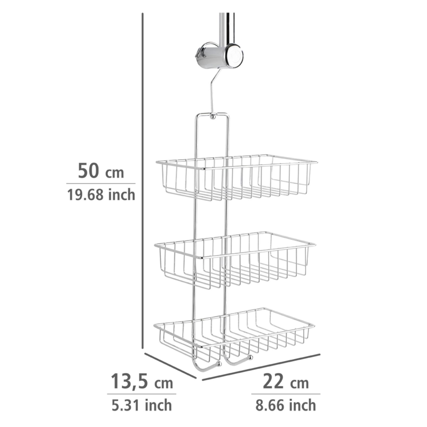 WENKO 15888100 - Repisa NIVALA 22x50 cm cromo brillante