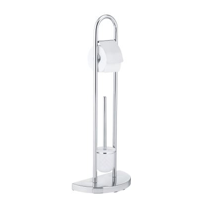 WENKO 16608100 - Cepillo para inodoro COSENZA 33x84 cm cromo brillante/satinado