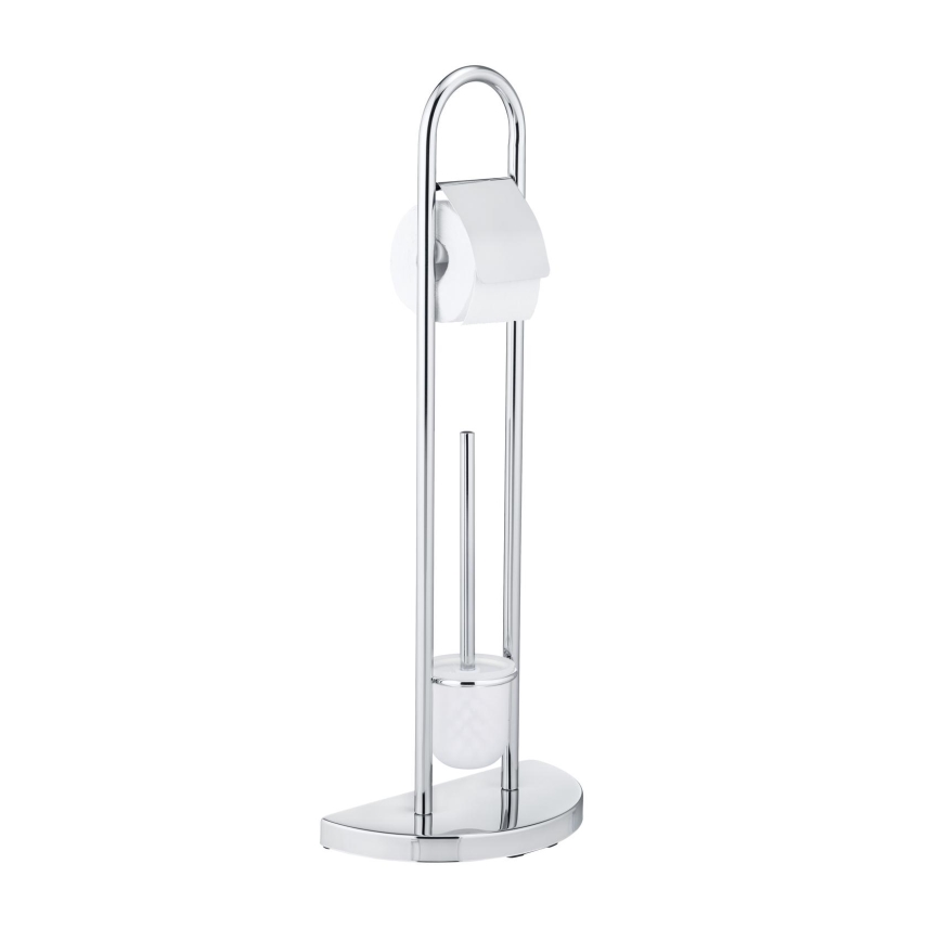 WENKO 16608100 - Cepillo para inodoro COSENZA 33x84 cm cromo brillante/satinado