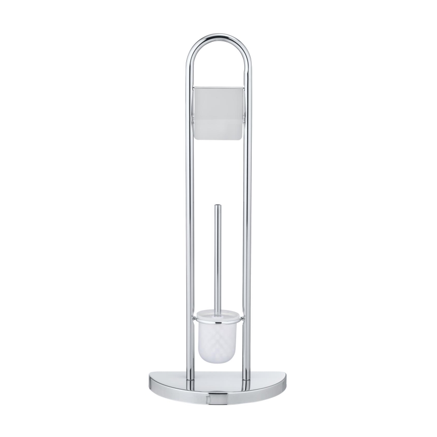 WENKO 16608100 - Cepillo para inodoro COSENZA 33x84 cm cromo brillante/satinado