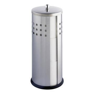 WENKO 16636100 - Soporte para papel higiénico ANCONA 13x34 cm acero inoxidable/plateado