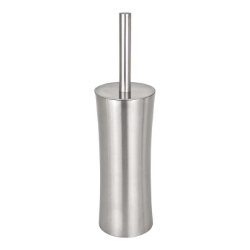 WENKO 16742100 - Escobilla para inodoro PIENO 10x37,5 cm acero inoxidable/satinado