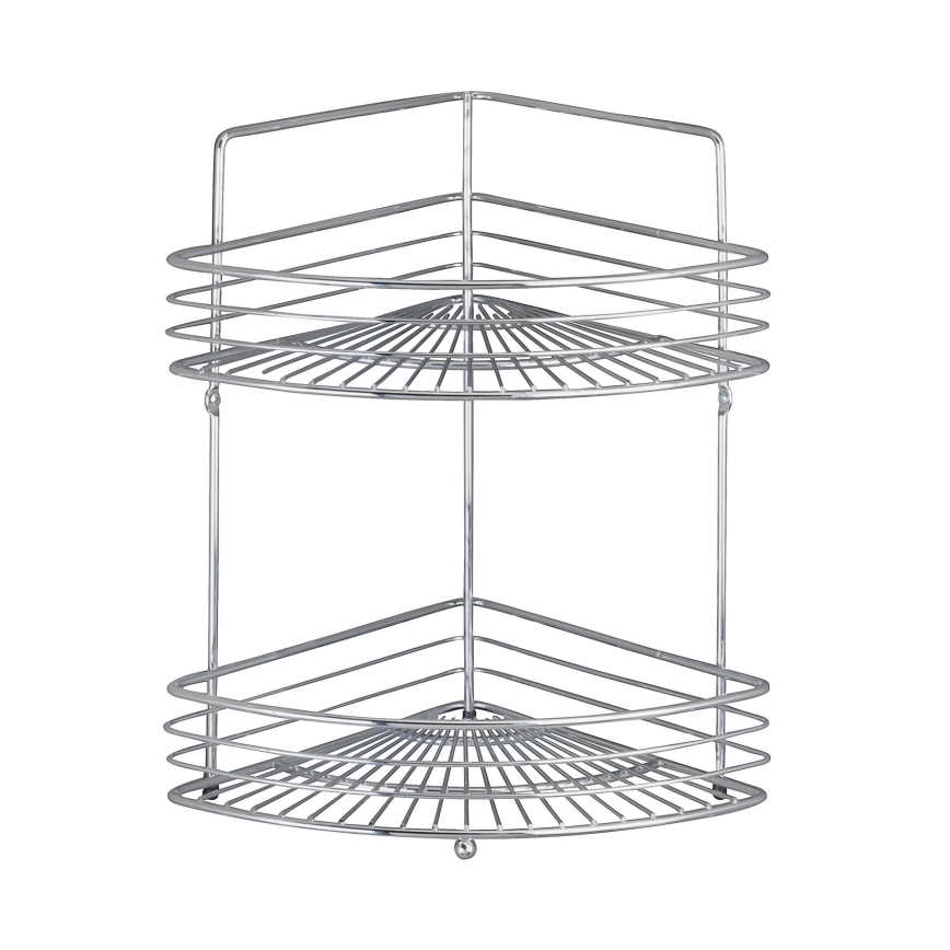 WENKO 16821100 - Estante de esquina MILANO 31,5x37 cm cromado brillante