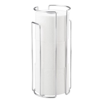 WENKO 16825100 - Soporte para papel higiénico MILANO 13,5x32 cm cromado brillante