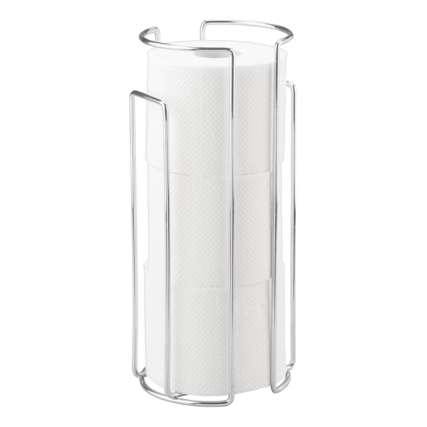 WENKO 16825100 - Soporte para papel higiénico MILANO 13,5x32 cm cromado brillante