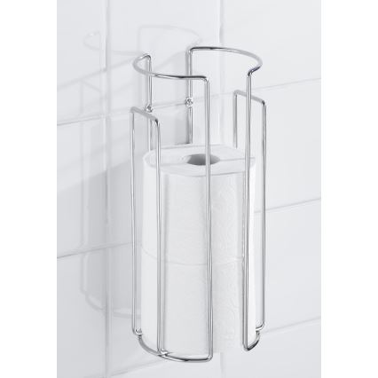 WENKO 16825100 - Soporte para papel higiénico MILANO 13,5x32 cm cromado brillante