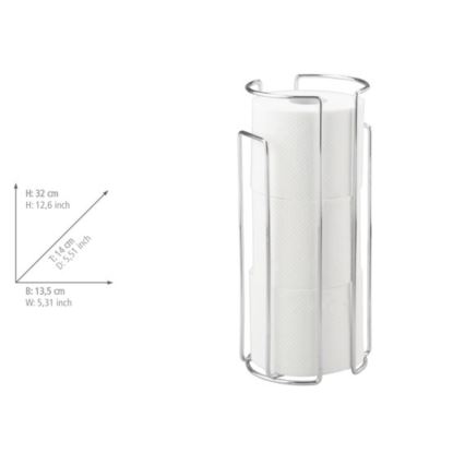 WENKO 16825100 - Soporte para papel higiénico MILANO 13,5x32 cm cromado brillante