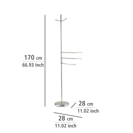 WENKO 16827100 - Soporte ADIAMO 28x170 cm plateado