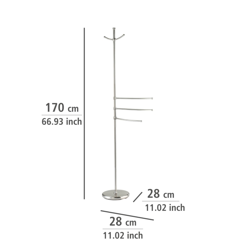WENKO 16827100 - Soporte ADIAMO 28x170 cm plateado