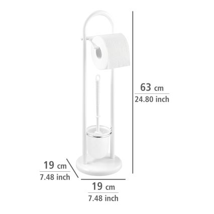 WENKO 17092100 - Escobilla para inodoro SIENA 19x63 cm blanco/satinado