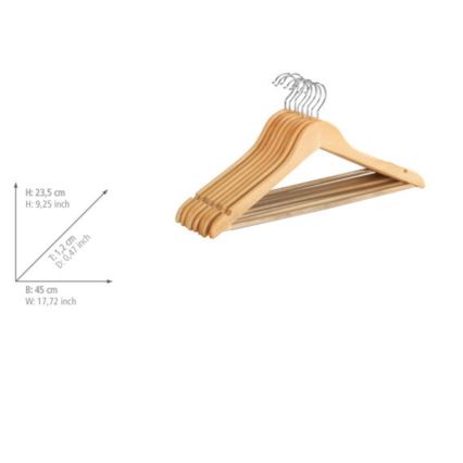 WENKO 17219008100 - Perchas ECO 45x23,5 cm marrones