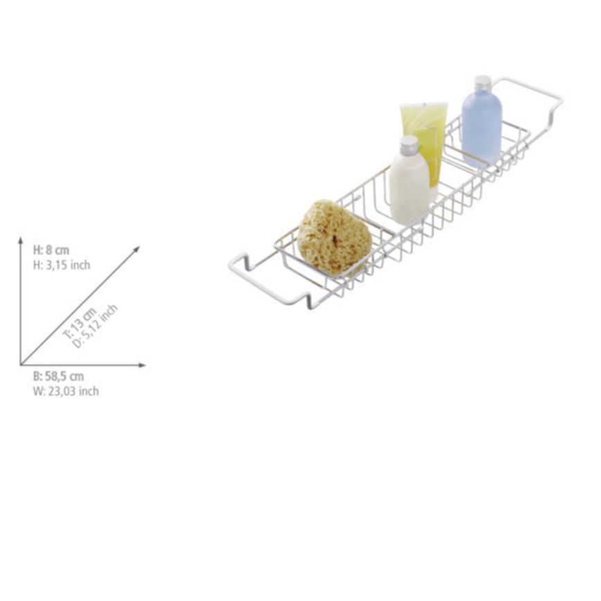 WENKO 17472100-Bandeja 58,5x13 cm acero inoxidable/plateada