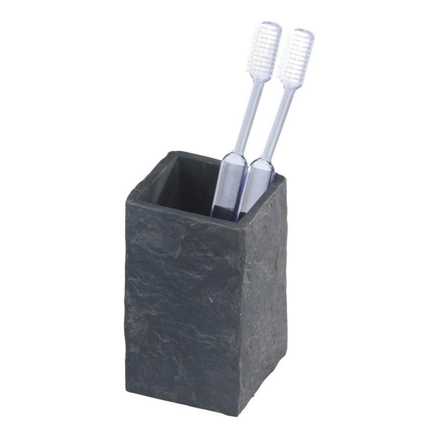 WENKO 17920100 - Vaso SLATE ROCK 6,4x10,5 cm antracita
