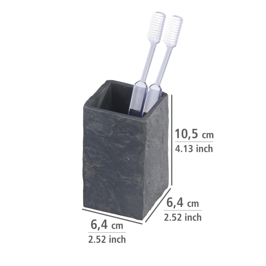 WENKO 17920100 - Vaso SLATE ROCK 6,4x10,5 cm antracita