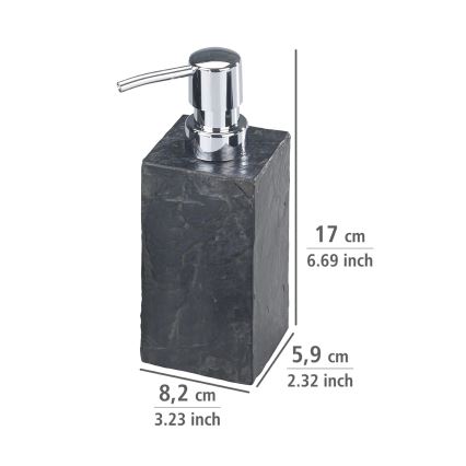 WENKO 17921100 - Dispensador de jabón SLATE ROCK 250 ml antracita