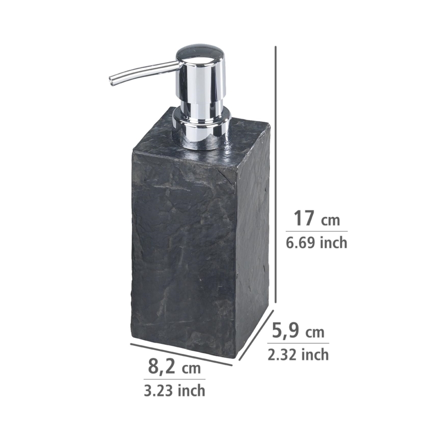 WENKO 17921100 - Dispensador de jabón SLATE ROCK 250 ml antracita