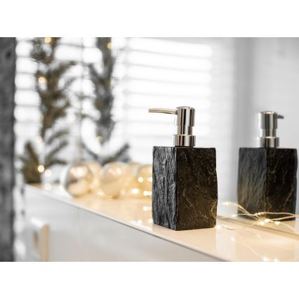 WENKO 17921100 - Dispensador de jabón SLATE ROCK 250 ml antracita
