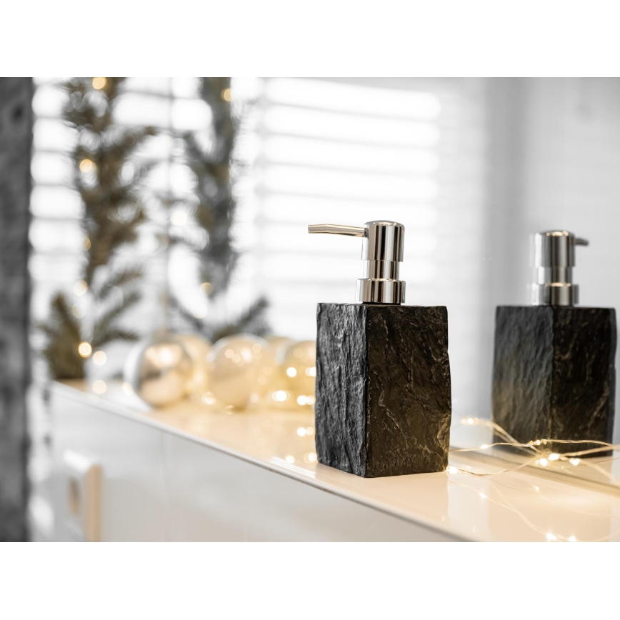 WENKO 17921100 - Dispensador de jabón SLATE ROCK 250 ml antracita