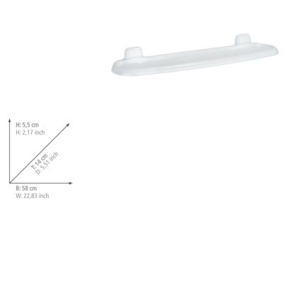 WENKO 17943100 - Estante PURE 58x14 cm blanco