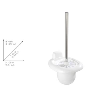 WENKO 17947100 - Escobilla de WC PURE 15,5x36 cm blanca