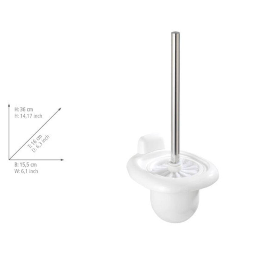 WENKO 17947100 - Escobilla de WC PURE 15,5x36 cm blanca