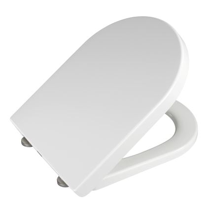 WENKO 18396100-WC asiento para WC PALMA 46,5x35,7 cm blanco/plateado