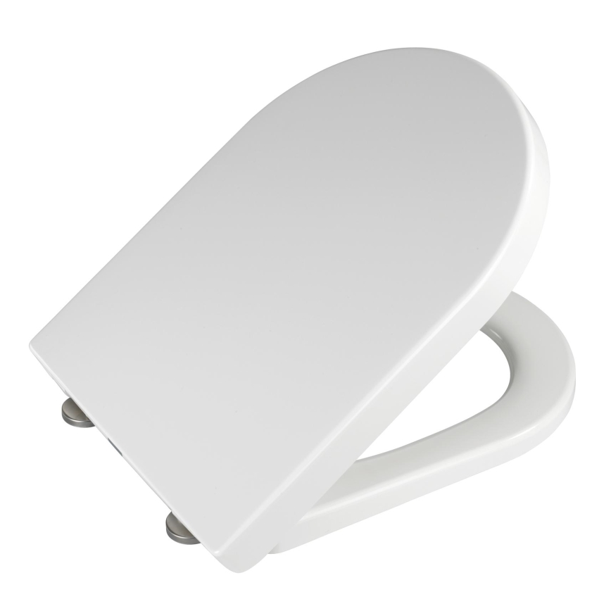 WENKO 18396100-WC asiento para WC PALMA 46,5x35,7 cm blanco/plateado