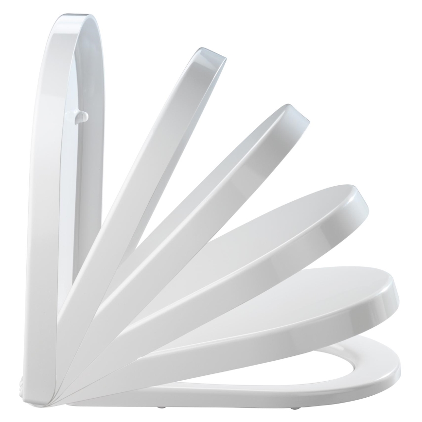 WENKO 18396100-WC asiento para WC PALMA 46,5x35,7 cm blanco/plateado