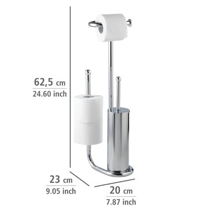 WENKO 18730100 - Escobilla para WC UNIVERSALO 20x62,5 cm cromo brillante